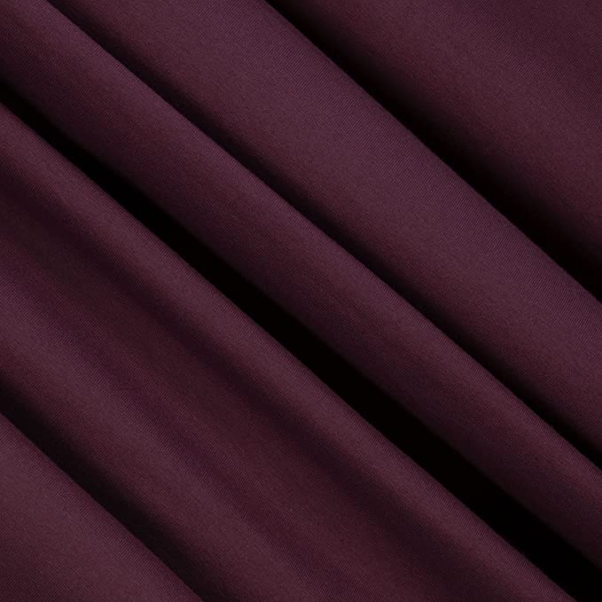 Turkish Cotton Spandex Jersey Fabric | 12oz | Burgundy - FabricLA.com