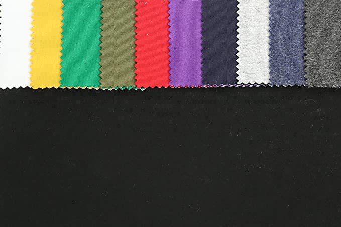 FabricLA 10oz Turkish Cotton Spandex Jersey Knit Fabric 190 GSM | Black - FabricLA.com