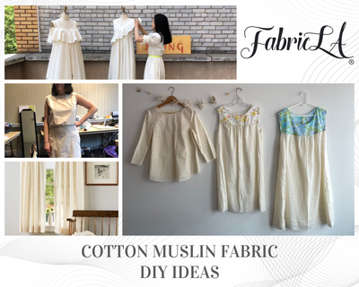FabricLA 100% Cotton Wide Unbleached Muslin Cloth Fabric - FabricLA.com