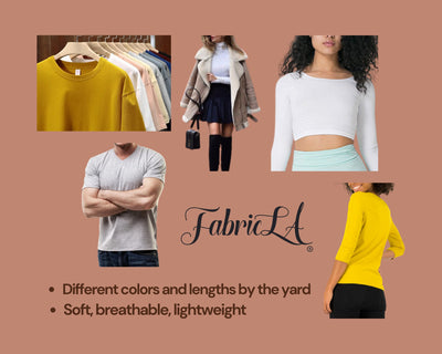 FabricLA 12oz Cotton Spandex Jersey Knit Fabric | Mustard - FabricLA.com