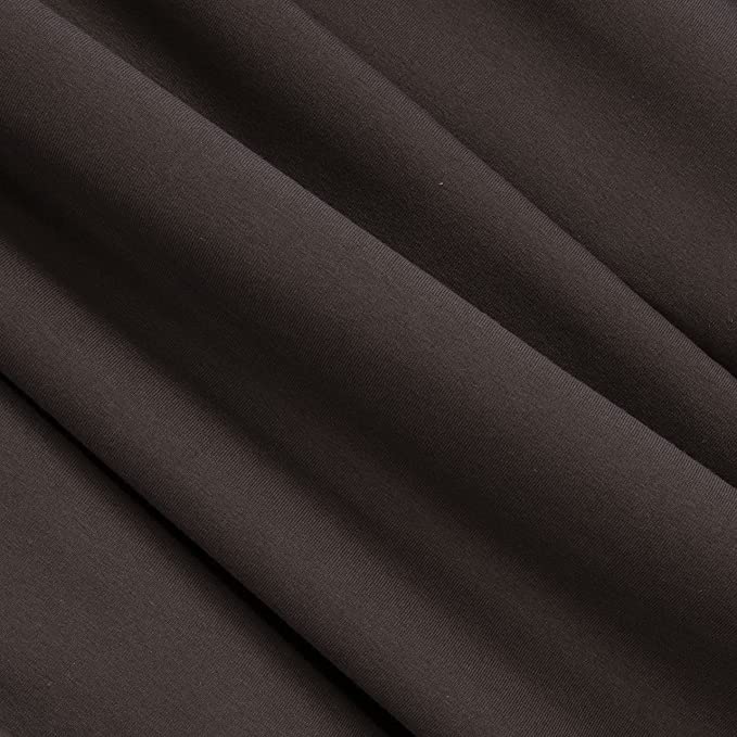 Turkish Cotton Spandex Jersey Fabric | 12oz | Dark Brown - FabricLA.com