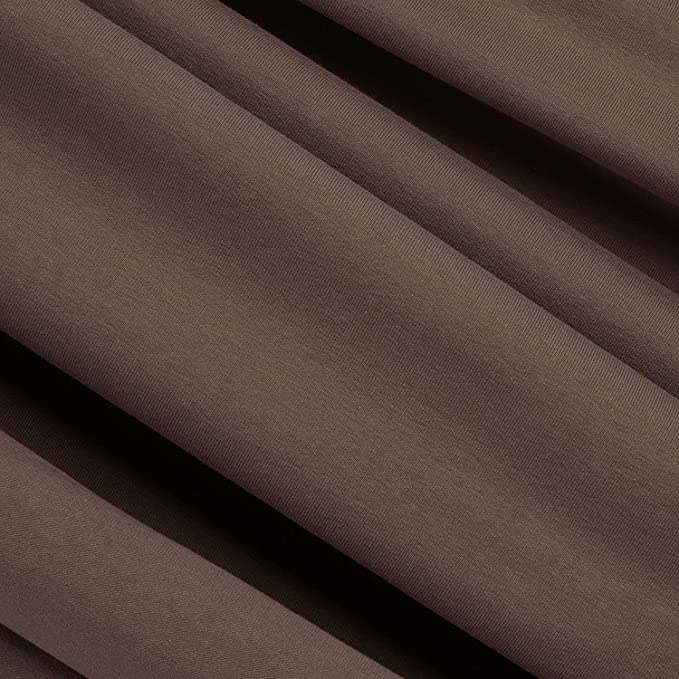 Turkish Cotton Spandex Jersey Fabric | 12oz | Dark Mocha - FabricLA.com