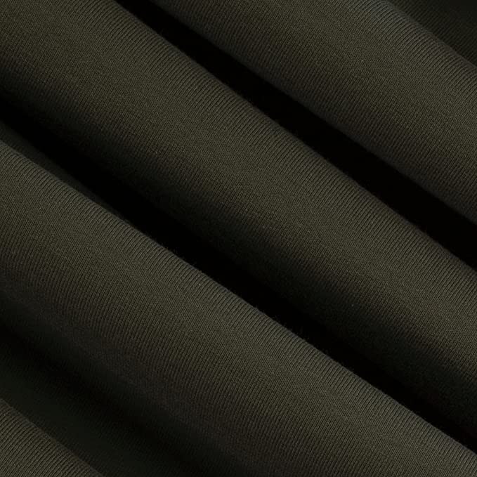 Turkish Cotton Spandex Jersey Fabric | 12oz | Dark Olive 2 - FabricLA.com