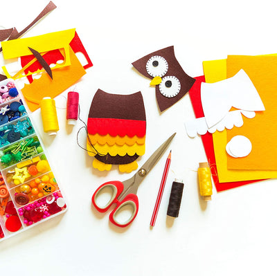 FabricLA | Acrylic Felt Craft Fabric Random Multi-Color Scrap Bag Bundle - 5 oz - Great for Sewing, Cushion and Padding, DIY Arts & Crafts! - FabricLA.com