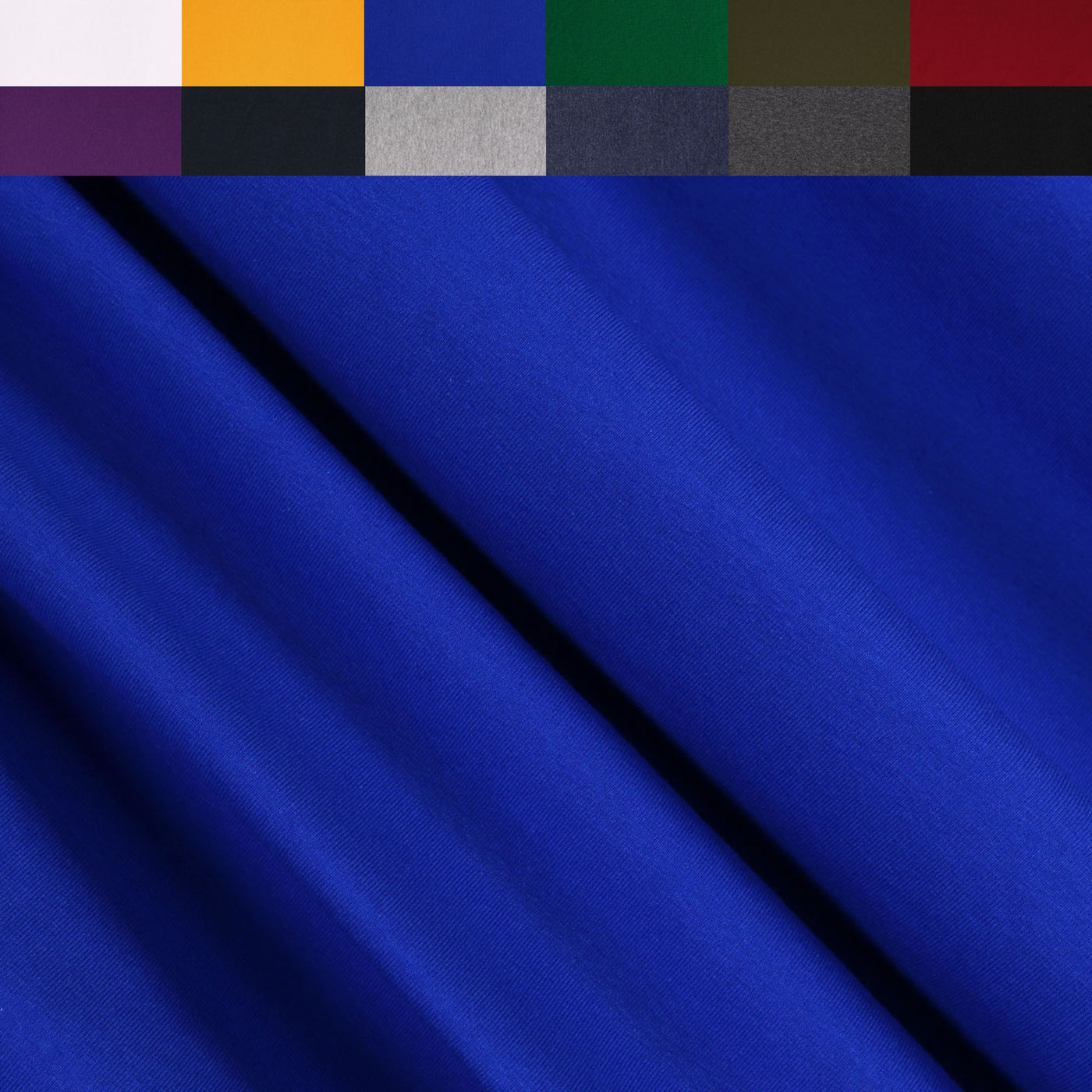 Cotton Lycra Spandex Knit Jersey by the yard -12 oz - Royal - FabricLA.com