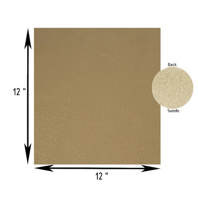 Genuine Leather Tooling and Crafting Sheets | Heavy Duty Full Grain Cowhide (2mm) | Flotter Taupe - FabricLA.com