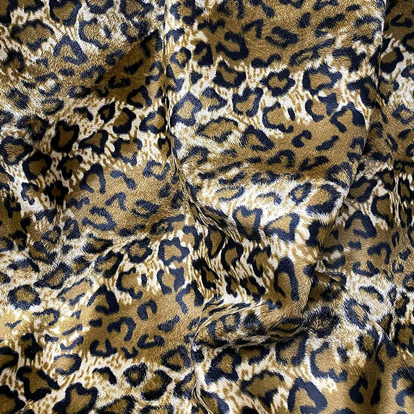 FabricLA Velboa S-Wave Short Pile Faux Print Fabric Material by The Yard | Jaguar - FabricLA.com