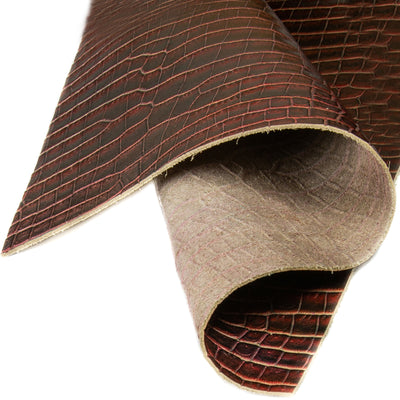 Genuine Leather Tooling and Crafting Sheets | Heavy Duty Full Grain Cowhide (1.2-1.4mm) | Little Tampa Burgundy - FabricLA.com