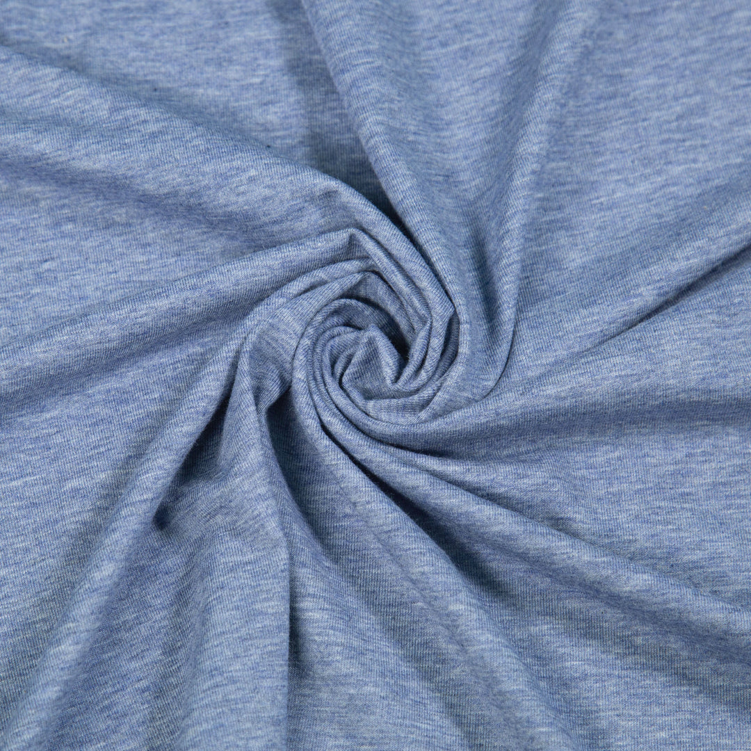 10oz Cotton Spandex Jersey Fabric | Lt. Denim | Shop FabricLA.com
