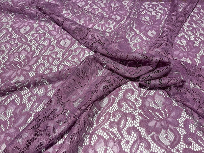 FabricLA | Nylon Spandex | Scallop Pattern | Lace Fabric | Mauve - FabricLA.com