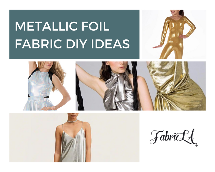 Hologram Metallic Foil Spandex Knit Fabric 4-Way Stretch, 60" Inch Wide | Silver Iridescent - FabricLA.com