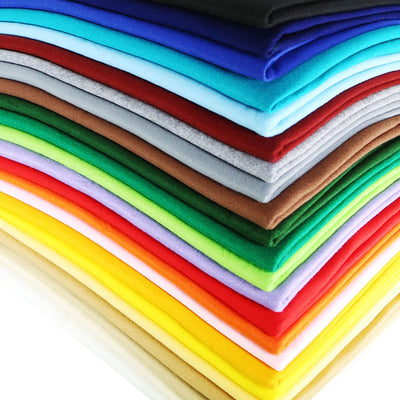 FabricLA 100% Acrylic Felt Fabric - Pre-Cut | 10x10 Inches | 24 Pieces| Multi-Colors - FabricLA.com