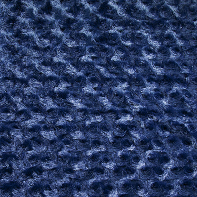 Minky Rosebud Cuddle Fabric By The Yard - Navy - FabricLA.com