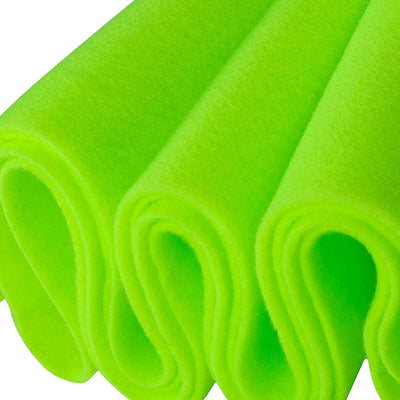 FabricLA | Acrylic Felt Craft Fabric by the Yard | 72" Inch Wide | 1.6mm Thick | Sewing, Cushion, Padding, and DIY, Arts & Crafts | Neon Green | FabricLA.com