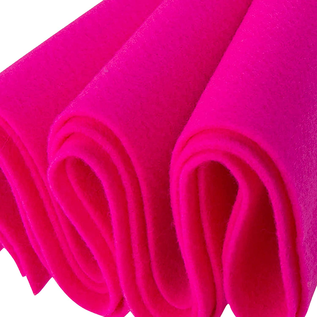 FabricLA | Acrylic Felt Craft Fabric by the Yard | 72" Inch Wide | 1.6mm Thick | Sewing, Cushion, Padding, and DIY, Arts & Crafts | Neon Pink | FabricLA.com