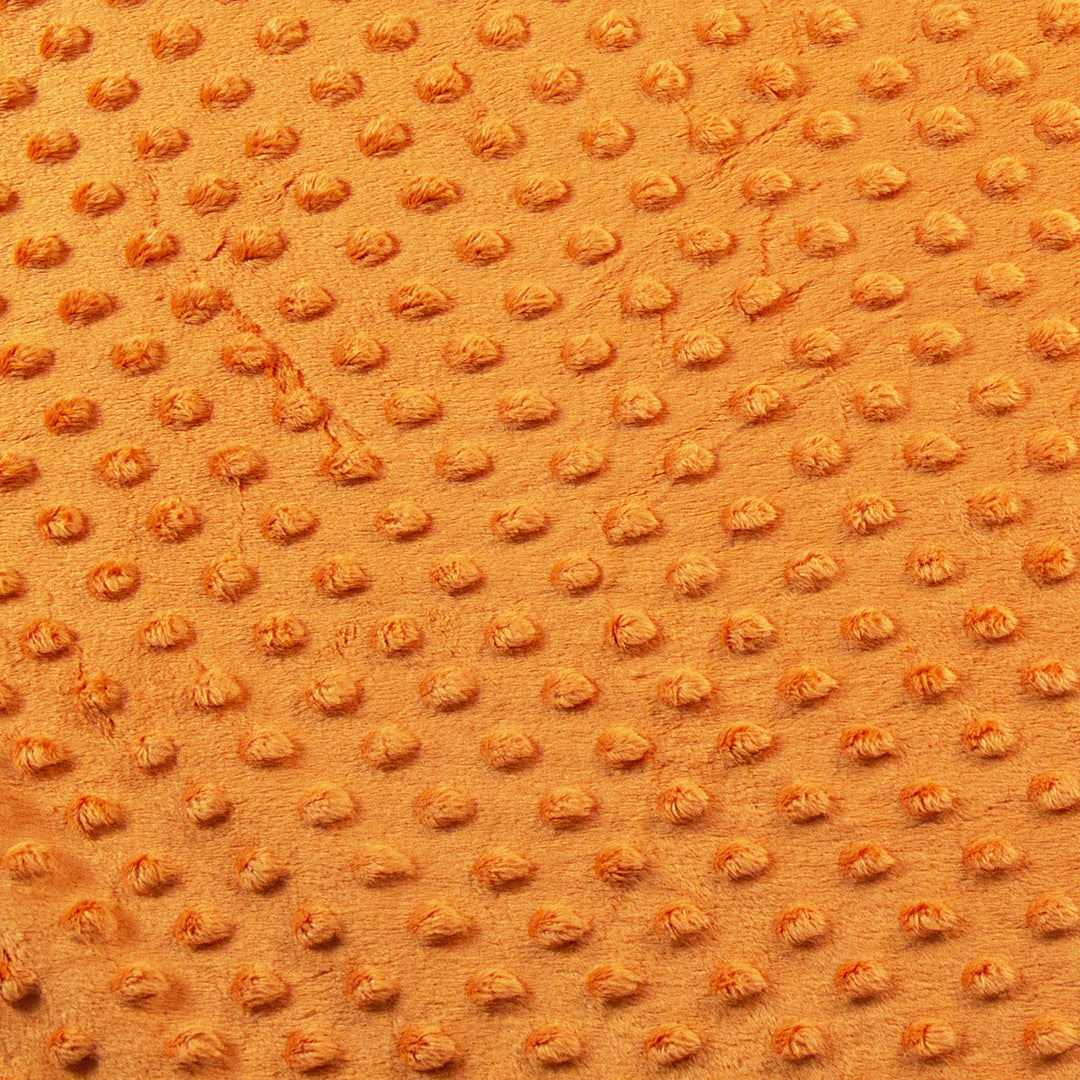 Minky Dimple Dot Fabric - Orange - FabricLA.com