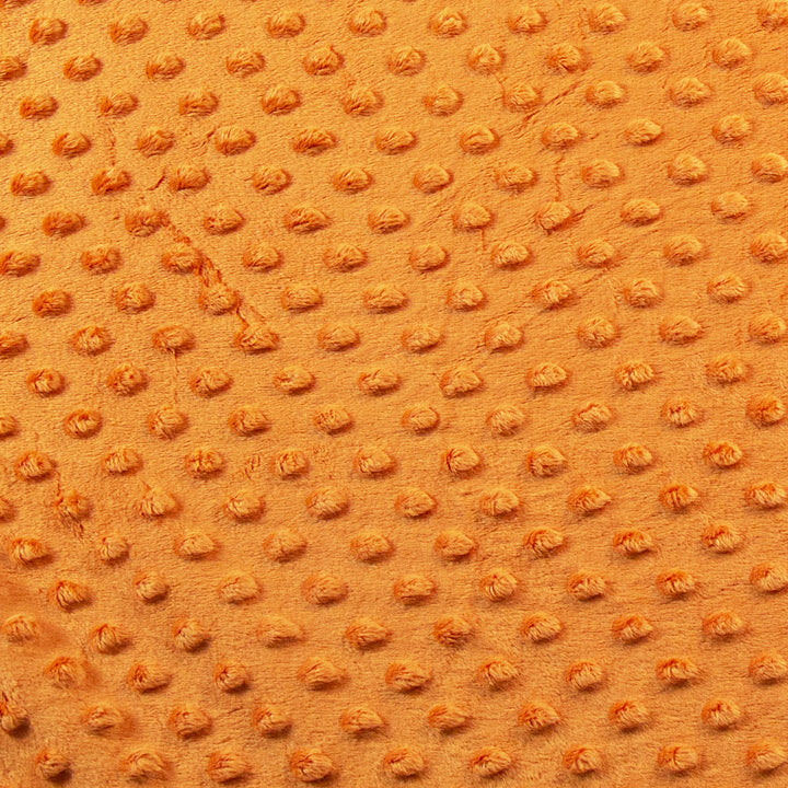 Minky Dimple Dot Fabric - Orange - FabricLA.com