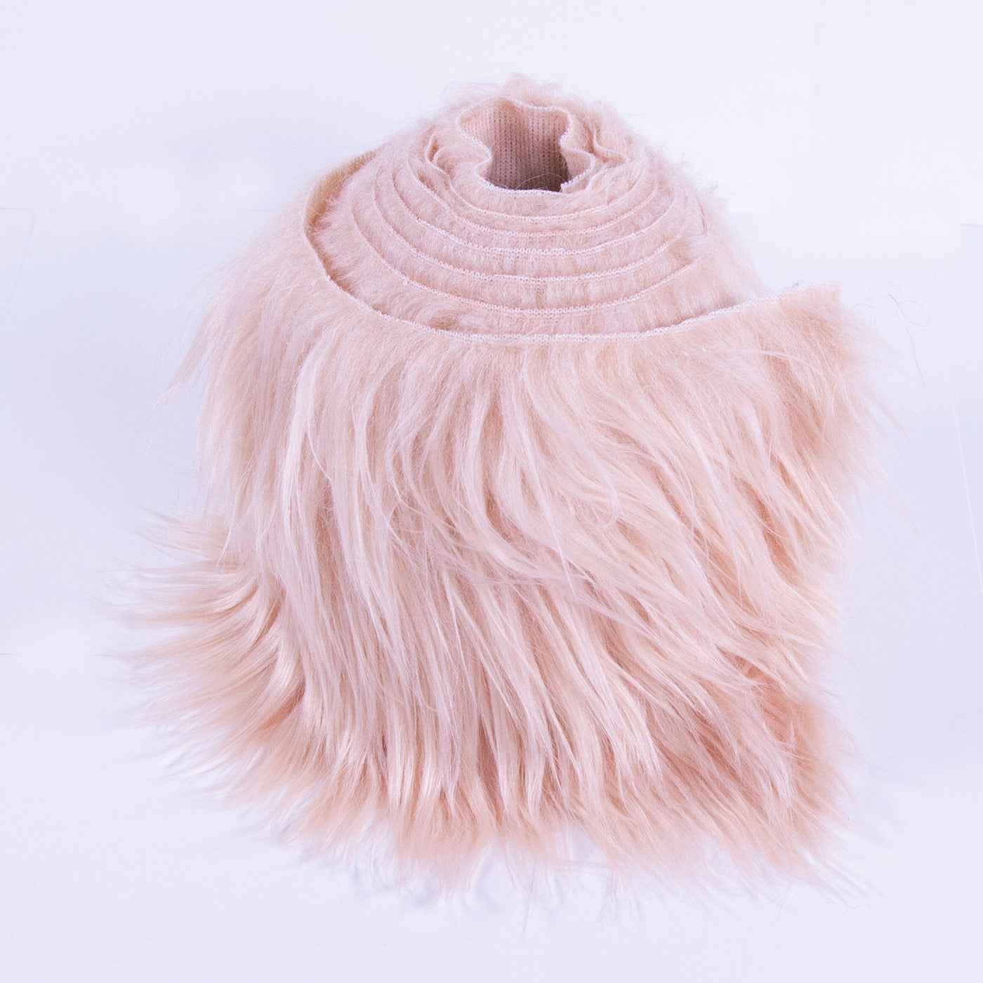 FabricLA Faux Fur Vegan Animal Friendly Designer Fashion Mohair Fabric Peach