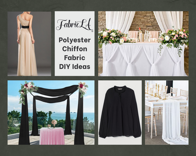 FabricLA Hi Multi Chiffon Fabric | Off White - FabricLA.com