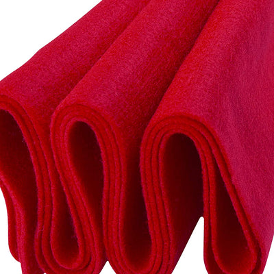 FabricLA | Acrylic Felt Craft Fabric by the Yard | 72" Inch Wide | 1.6mm Thick | Sewing, Cushion, Padding, and DIY, Arts & Crafts | Red | FabricLA.com