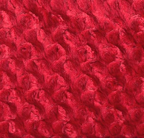 FabricLA Minky Solid Fabric | Red Rose Cuddle - FabricLA.com