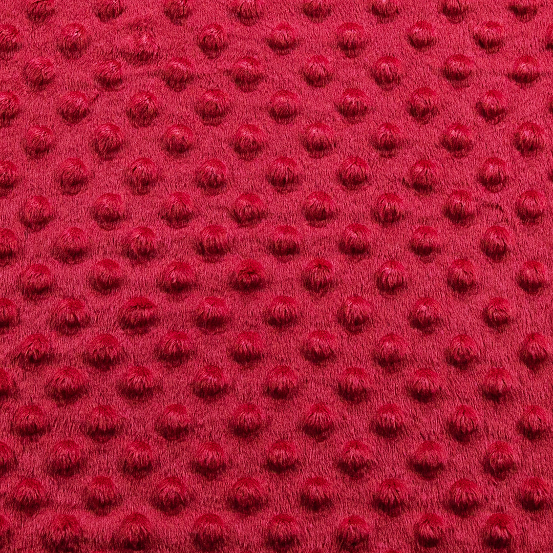 Minky Dimple Dot Fabric - Red - FabricLA.com
