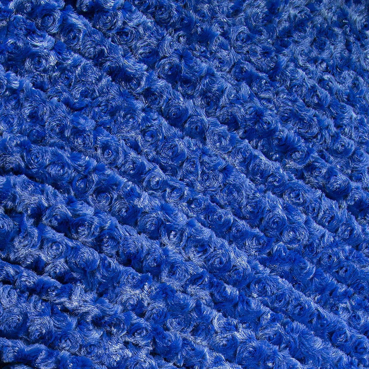 FabricLA Minky Rosebud Cuddle Fabric | Royal Blue - FabricLA.com