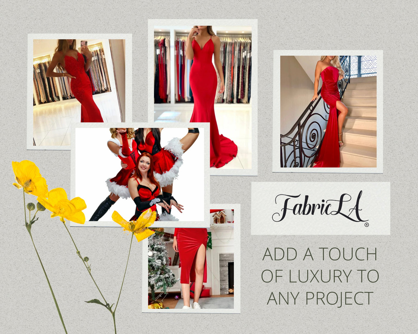 FabricLA | Stretch Velvet Fabric | 90% Polyester 10% Spandex | Red - FabricLA.com