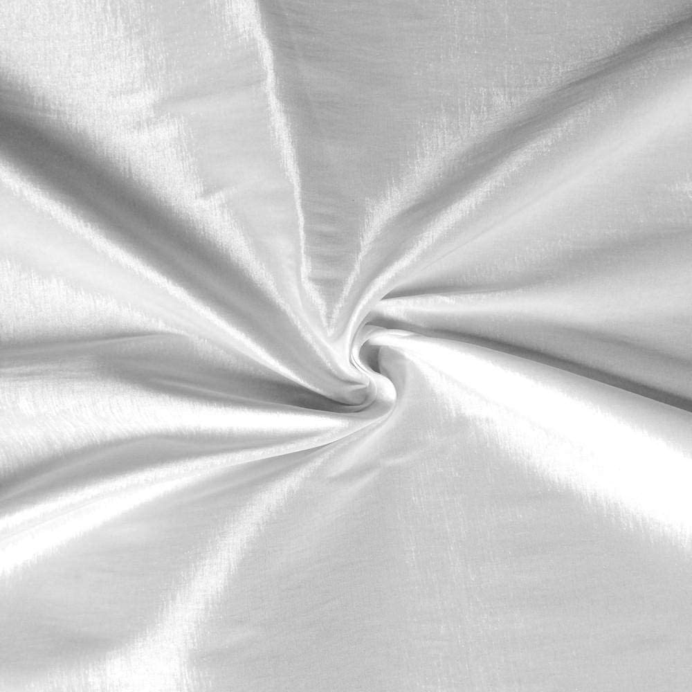 FabricLA Polyester Taffeta 100% Solid Fabric | White - FabricLA.com