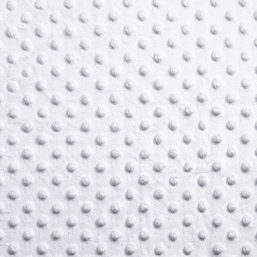 Minky Dimple Dot Fabric - White - FabricLA.com