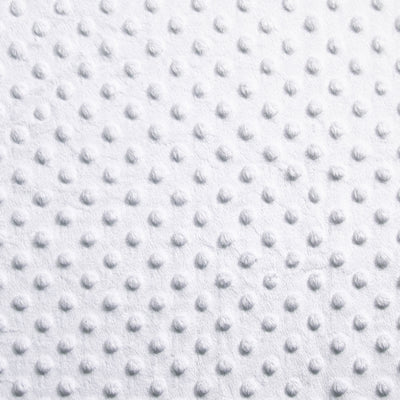 Minky Dimple Dot Fabric - White - FabricLA.com