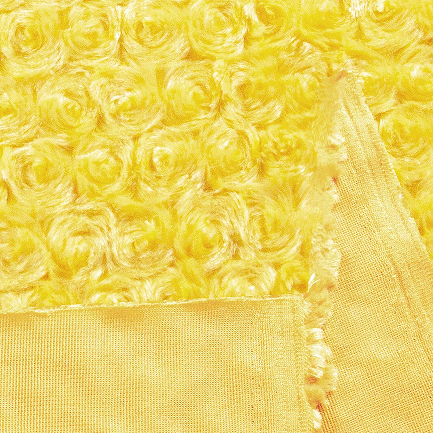 FabricLA Minky Rosebud Cuddle Fabric | Yellow - FabricLA.com