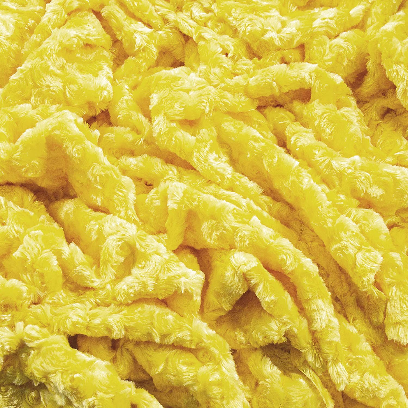 FabricLA Minky Rosebud Cuddle Fabric | Yellow - FabricLA.com