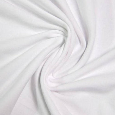 Cotton Lycra Spandex Knit Jersey by the yard -12 oz (White) - FabricLA.com