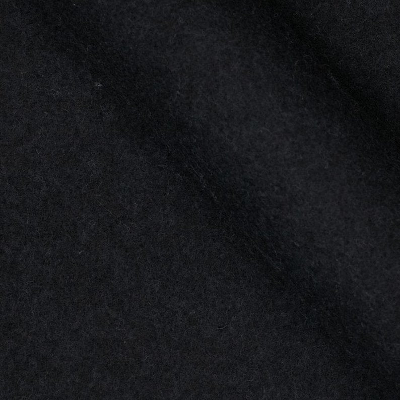 Poly Cotton Sweatshirt Fleece Fabric by the Yard Black (LT2) - FabricLA.com